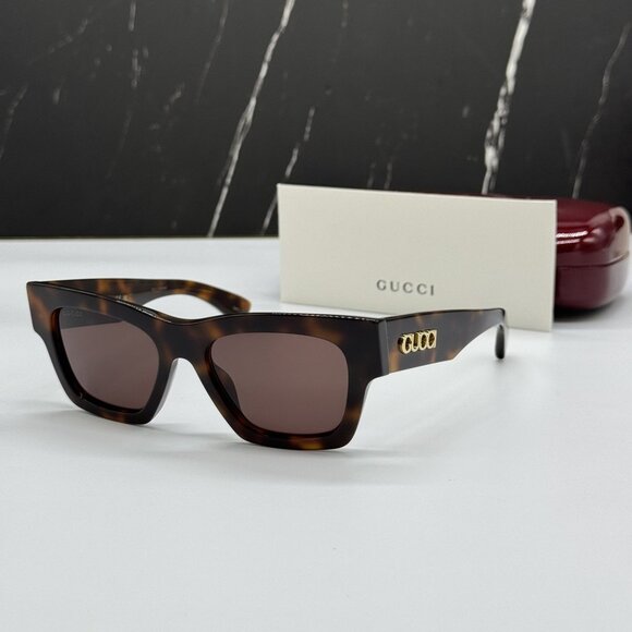 NEW GUCCI SUNGLASSES HAVANA WOMEN EYEWEAR GUCCI GG1835S 002 main image 11